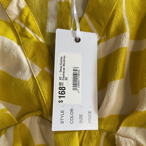 Ava Sky Yellow and White Mini Dress - Picture 4 of 4